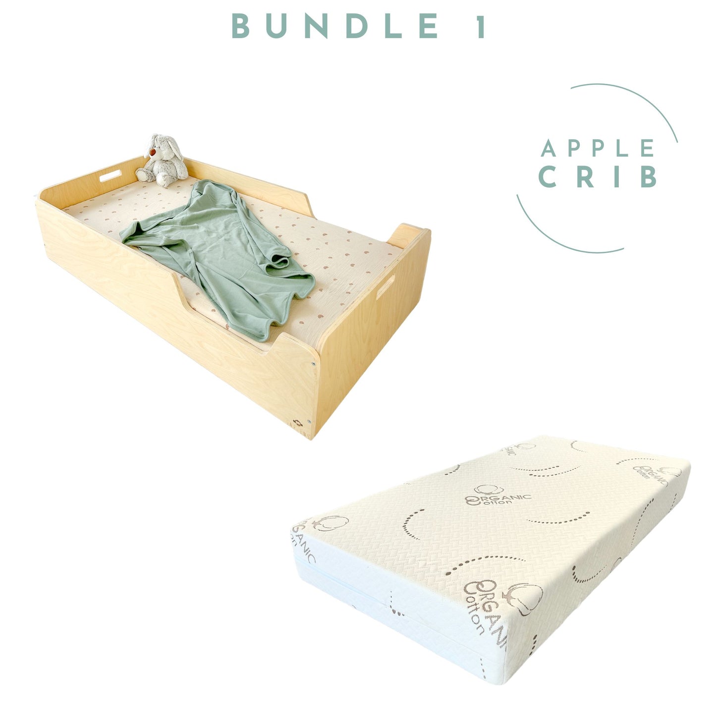BUNDLE 1 - Apple Crib Floor Bed & Mattress