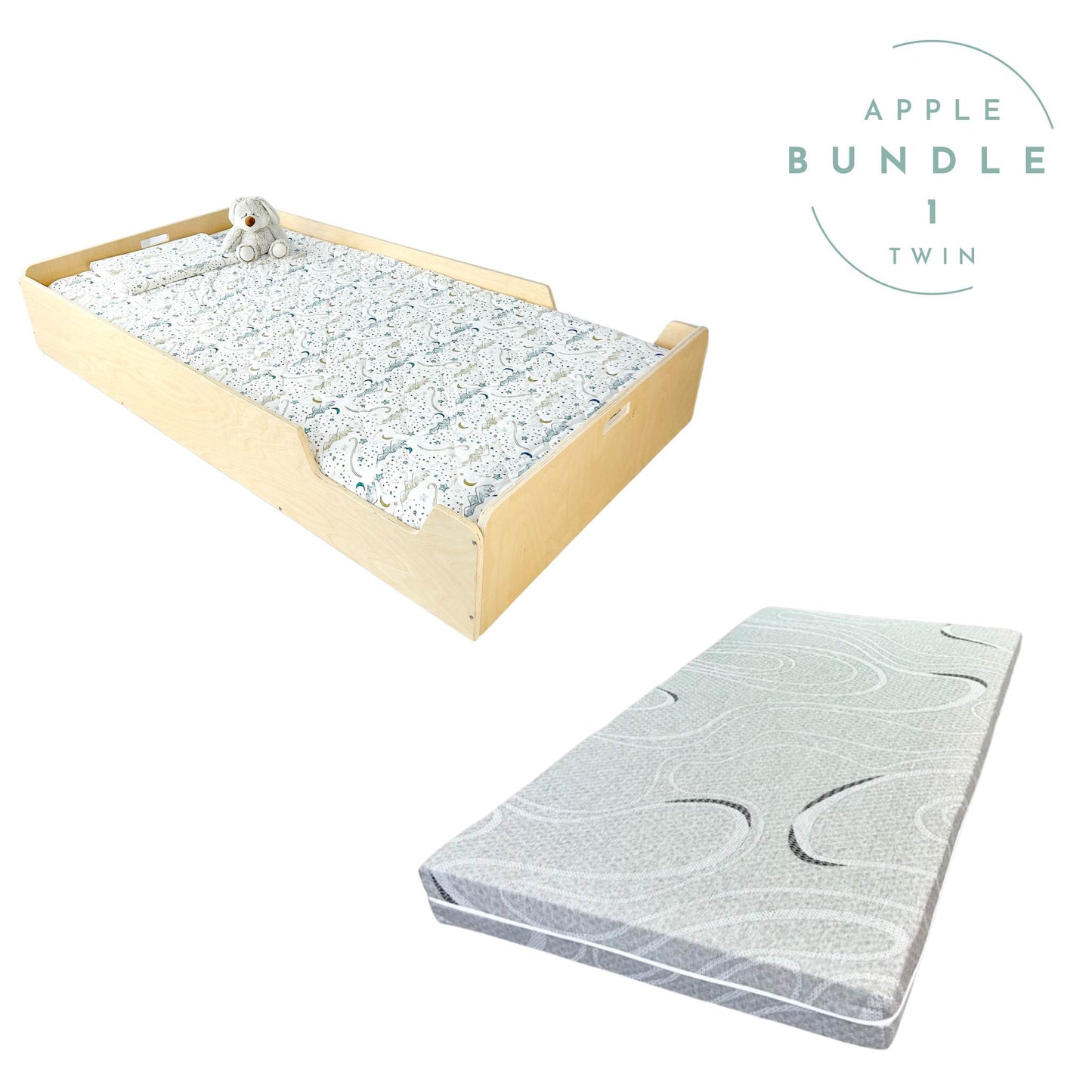 APPLE BUNDLE 1 - Montessori Floor Bed & Mattress