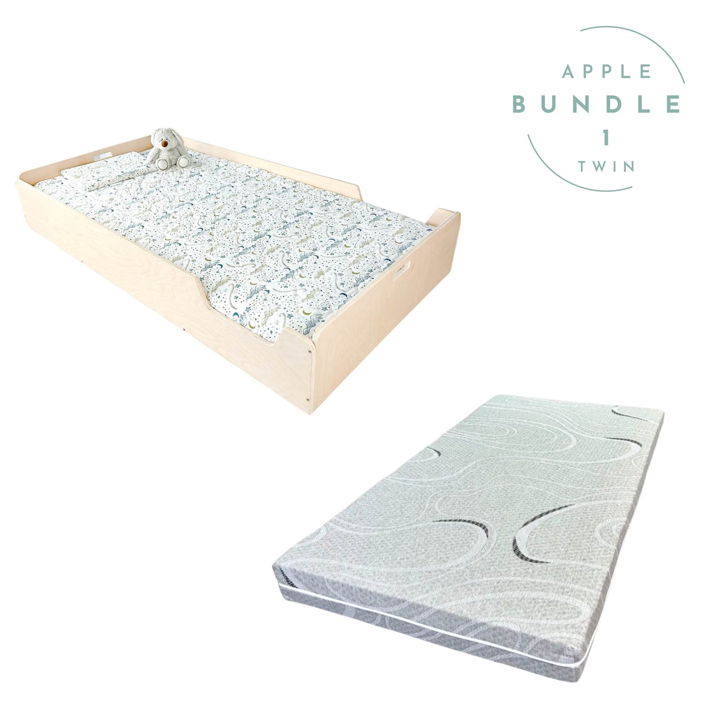 APPLE BUNDLE 1 - Montessori Floor Bed & Mattress