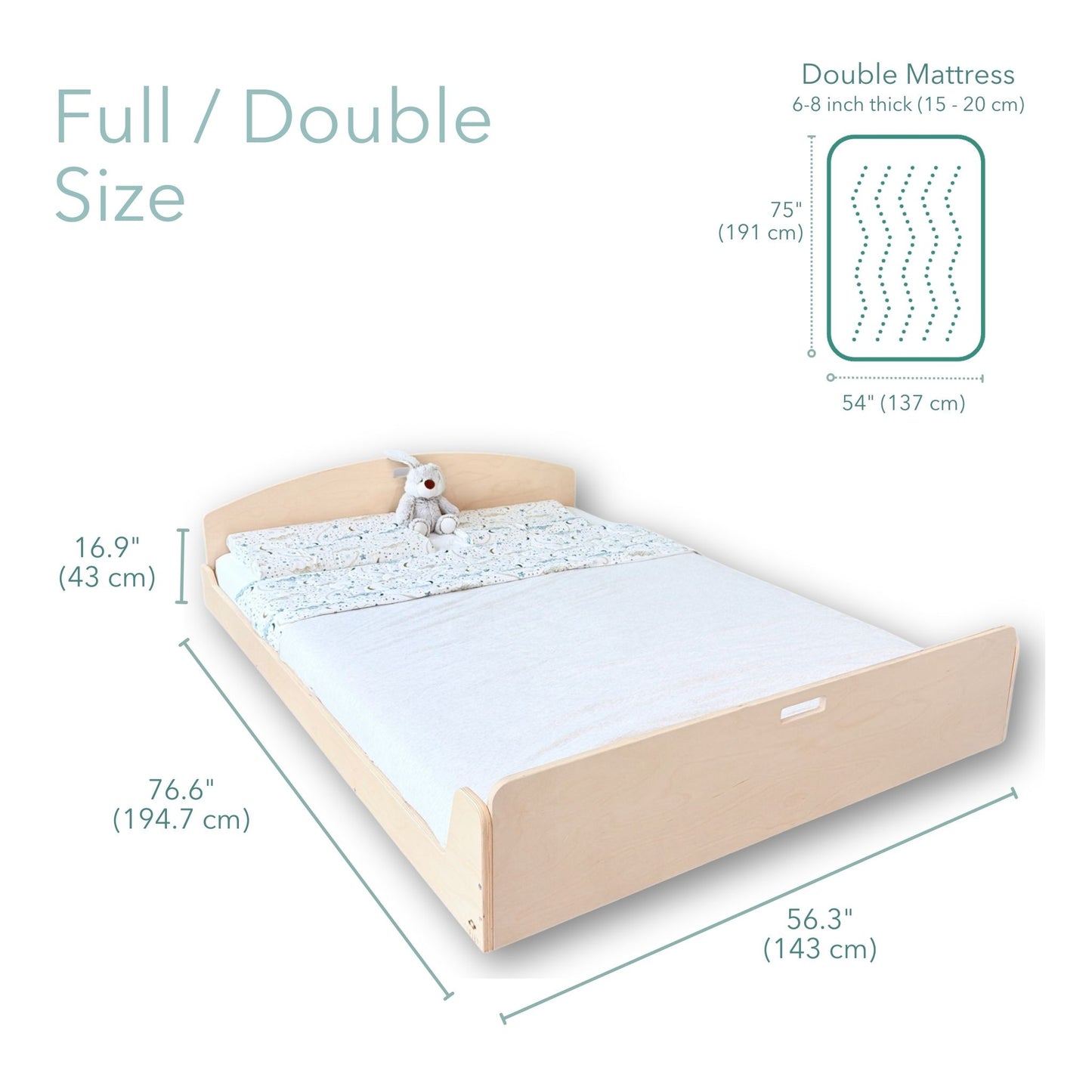 CHERRY FULL - Montessori Floor Bed