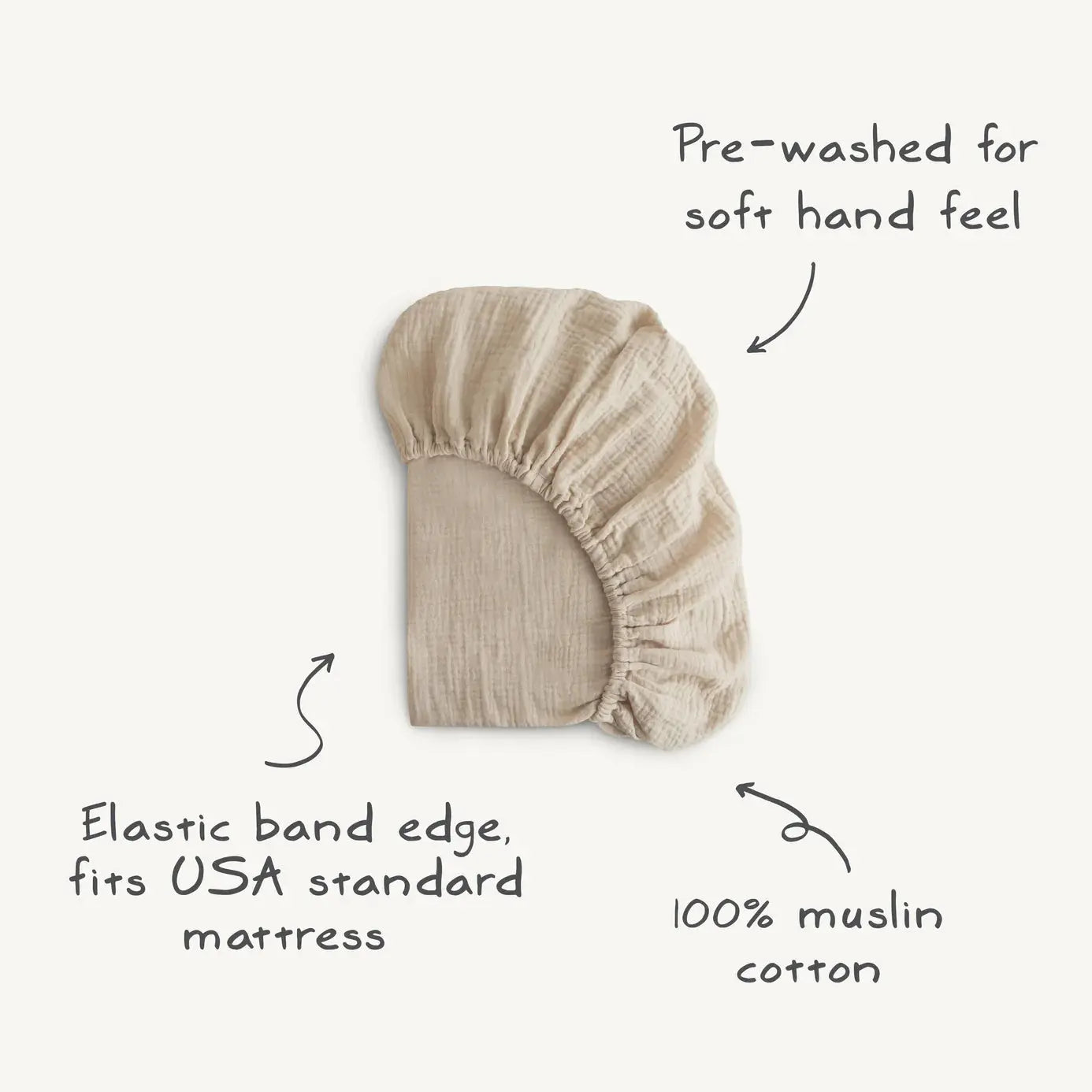 Extra Soft Muslin Crib Sheet Mushie