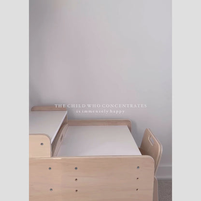 PAPAYA DOUBLE - Adjustable Montessori Table & Chair Set for Two