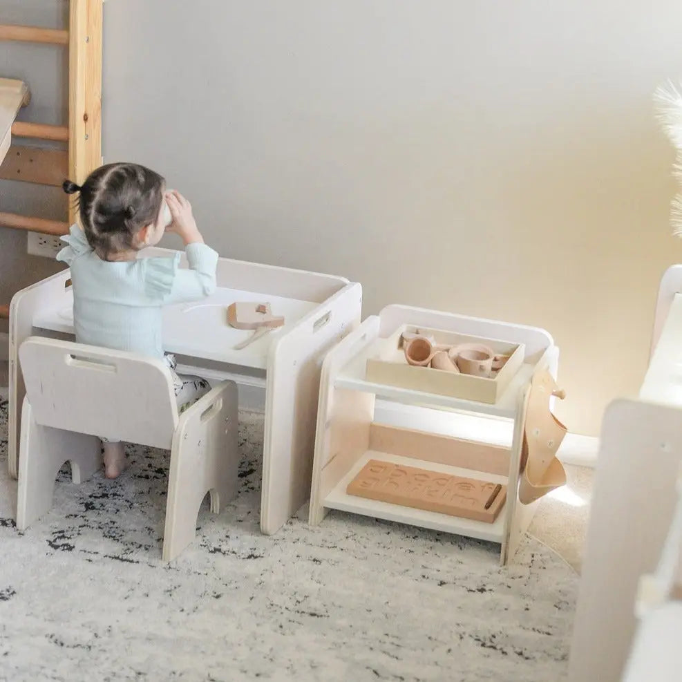 PAPAYA Bundle - Table, Chair and Shelf for Toddlers Sapiens Child