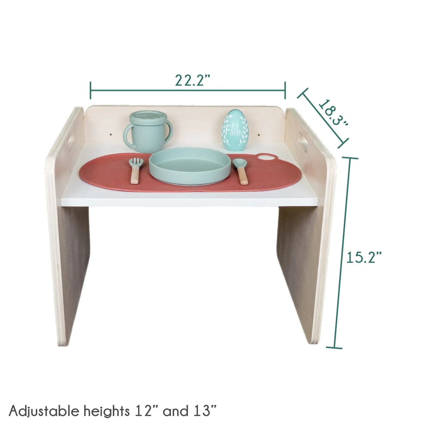 chair and dining table for preschoolers made in canada wooden