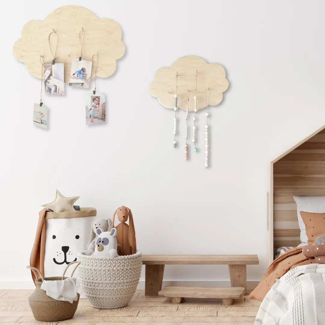 10Wall Decoration Wooden Cloud. Nursery room deco Kids room deco toddler art Nimbus.png