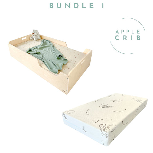 ENSEMBLE APPLE 1 - Lit Montessori au Sol & Matelas