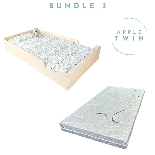 ENSEMBLE APPLE 1 - Lit Montessori au Sol & Matelas