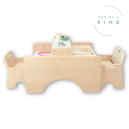 PAPAYA DOUBLE - Ensemble table et chaises Montessori réglables pour deux