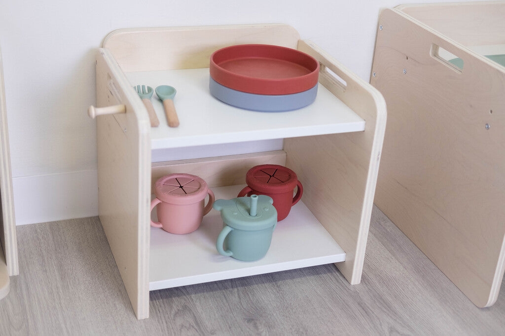 wooden shelves for infants preschoolers montessori activities